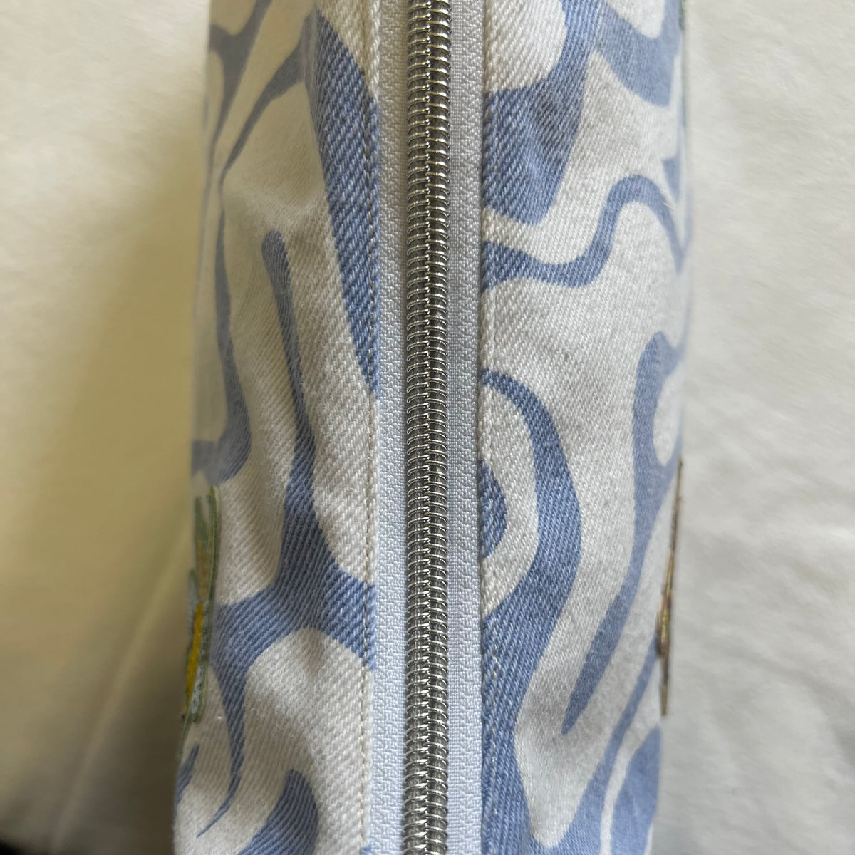 Upcycled Deep Sea Denim Crossbody Half Moon Bag