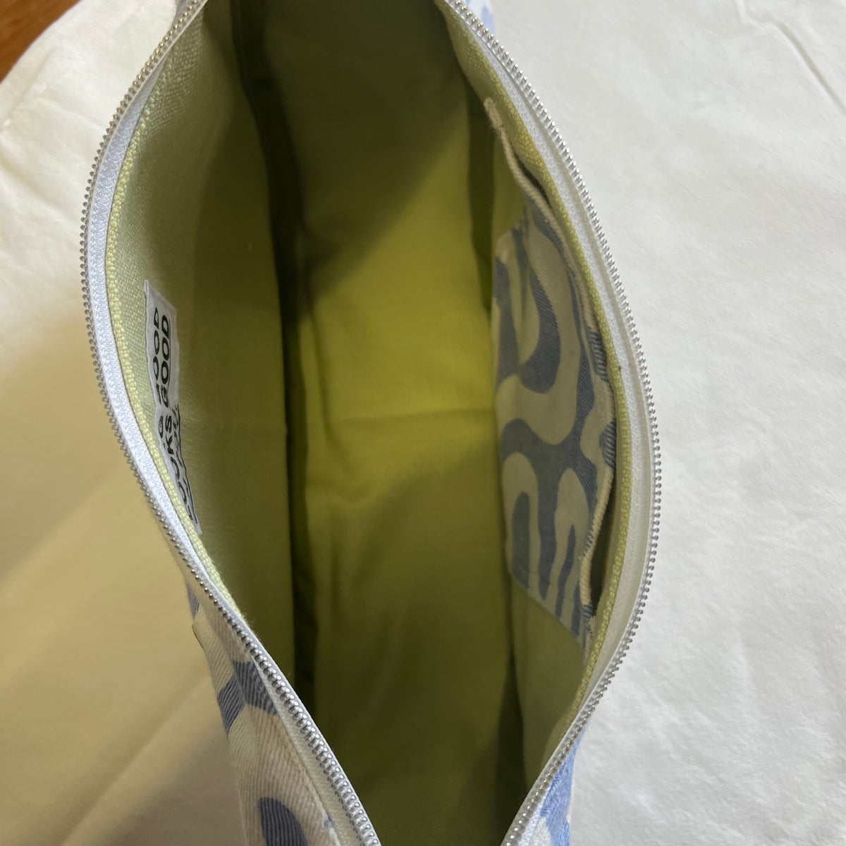 Upcycled Deep Sea Denim Crossbody Half Moon Bag