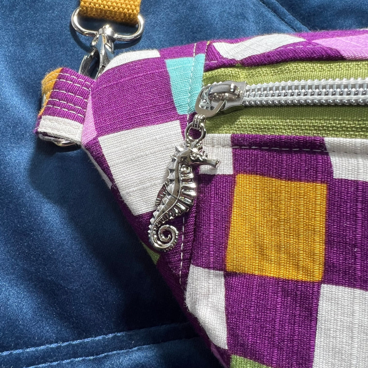 Checkerboard Sling Bag | Upcycled Vintage Streetwear Bum Bag - Ethically Handmade