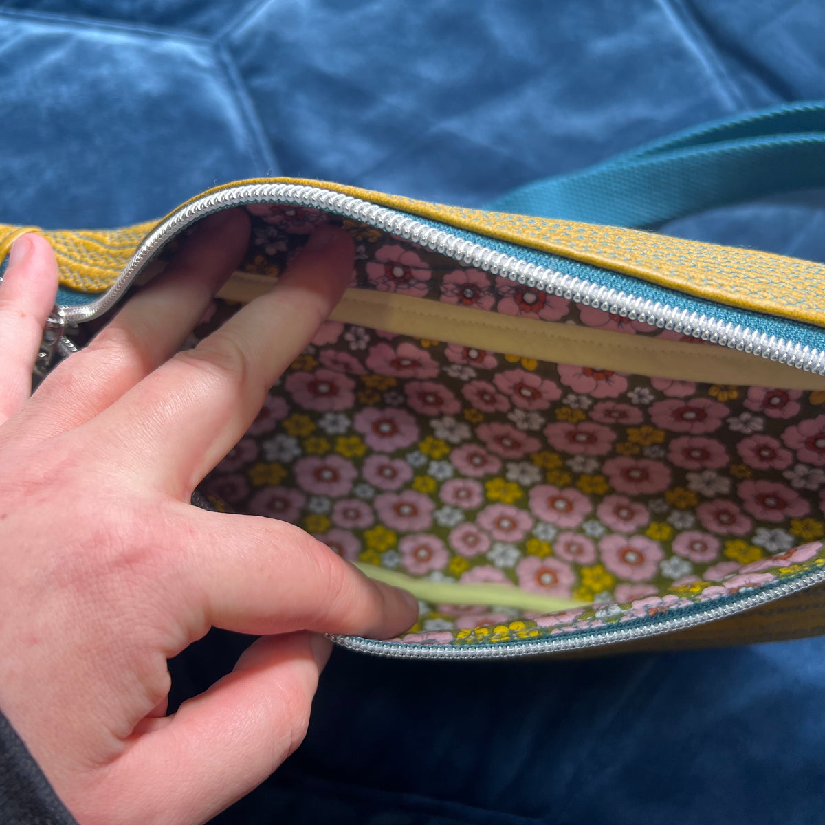 Upcycled Faux Leather Sling Bag | Mustard Yellow Bum Bag, Ethically Handmade