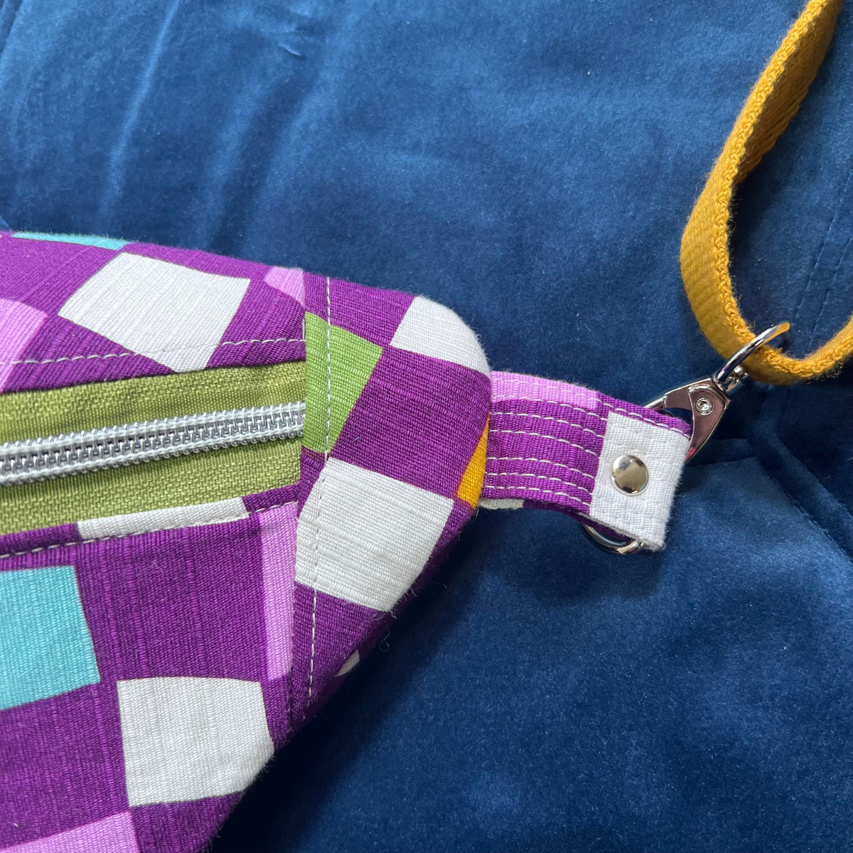 Checkerboard Sling Bag | Upcycled Vintage Streetwear Bum Bag - Ethically Handmade