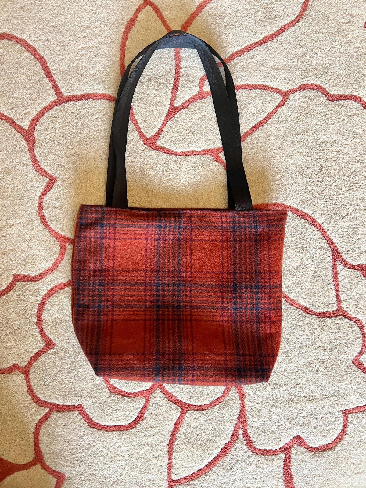 Eco-conscious Upcycled Plaid Tote Bag | Eco-Friendly Everyday Bag | Sustainable Fashion and Accessories | Checked | Tartan