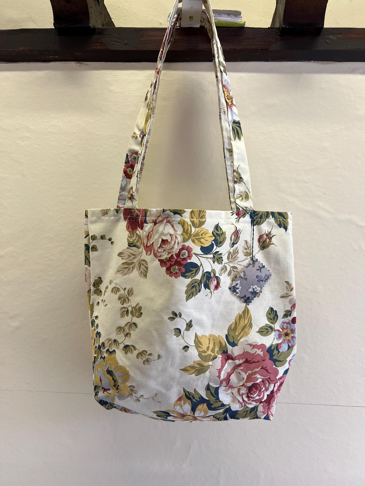 Upcycled  Floral Tote Bag Unlined | Eco Conscious Market Bag | Sustainable Accessories