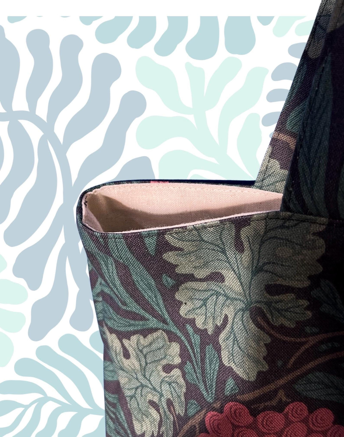 William Morris Tote Bag - Reclaimed Textiles - Ethically Handmade and Sustainable